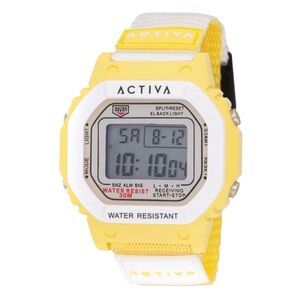 New Activa Spectra X Invicta Digital Unisex Watch 44.5mm, yellow, White